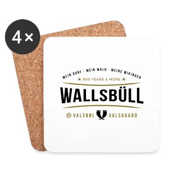 Wallsbüll - mein Dorf, mein Wald, meine Wikinger - Untersetzer (4er-Set) - Weiß - Vorne