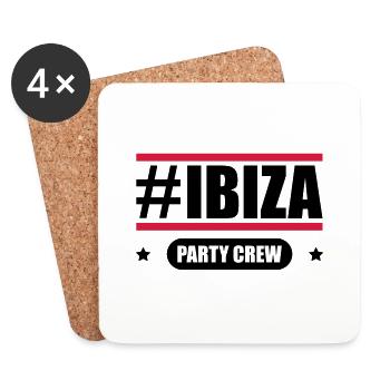 ibiza party crew - Untersetzer (4er-Set) - Weiß - Vorne