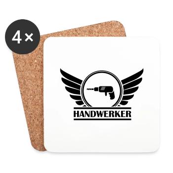 handwerker_01 - Untersetzer (4er-Set) - Weiß - Vorne