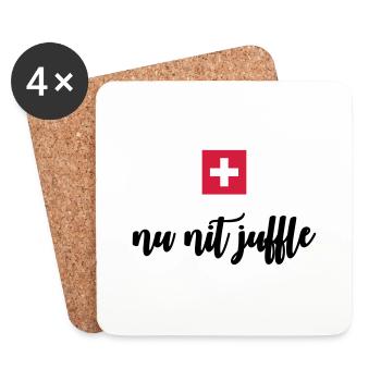 Nu Nit Juffle (CH, Schweiz) - Untersetzer (4er-Set) - Weiß - Vorne