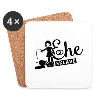 ehe sklave design - Untersetzer (4er-Set) - Weiß - Vorne