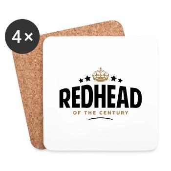 redhead of the century funny crown stars - Coasters (set of 4) - white - Front