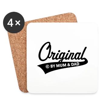 Original – © By Mum And Dad (Birth / Baby / 1C) - Coasters (set of 4) - white - Front
