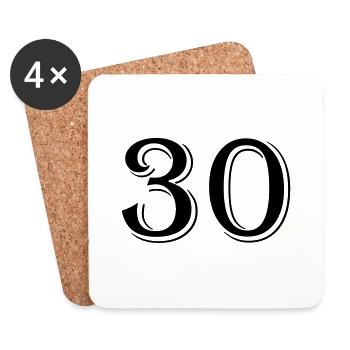 30 - Untersetzer (4er-Set) - Weiß - Vorne