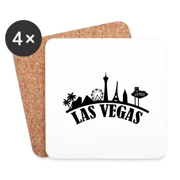 las_vegas_001 - Untersetzer (4er-Set) - Weiß - Vorne