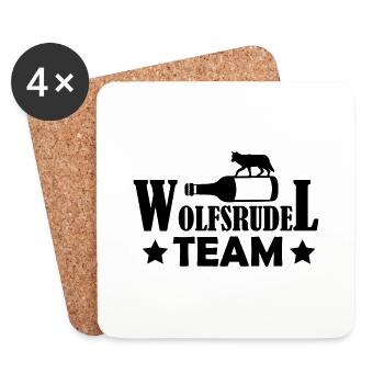 wolfsrudel_team_01 - Untersetzer (4er-Set) - Weiß - Vorne