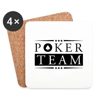poker team - Untersetzer (4er-Set) - Weiß - Vorne