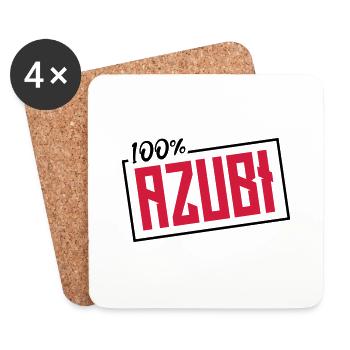 azubi 100 prozent - Untersetzer (4er-Set) - Weiß - Vorne