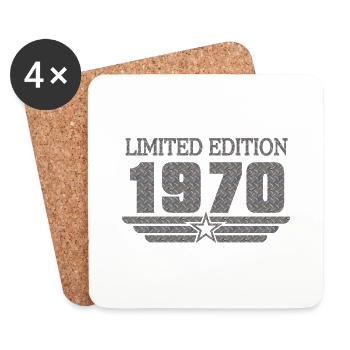 Metal 1970 LE Birthday - Untersetzer (4er-Set) - Weiß - Vorne
