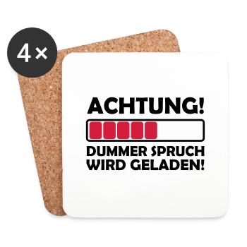 dummer_spruch_2 - Untersetzer (4er-Set) - Weiß - Vorne