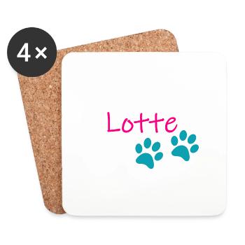 Lotte - Dessous de verre (lot de 4) - blanc - Devant
