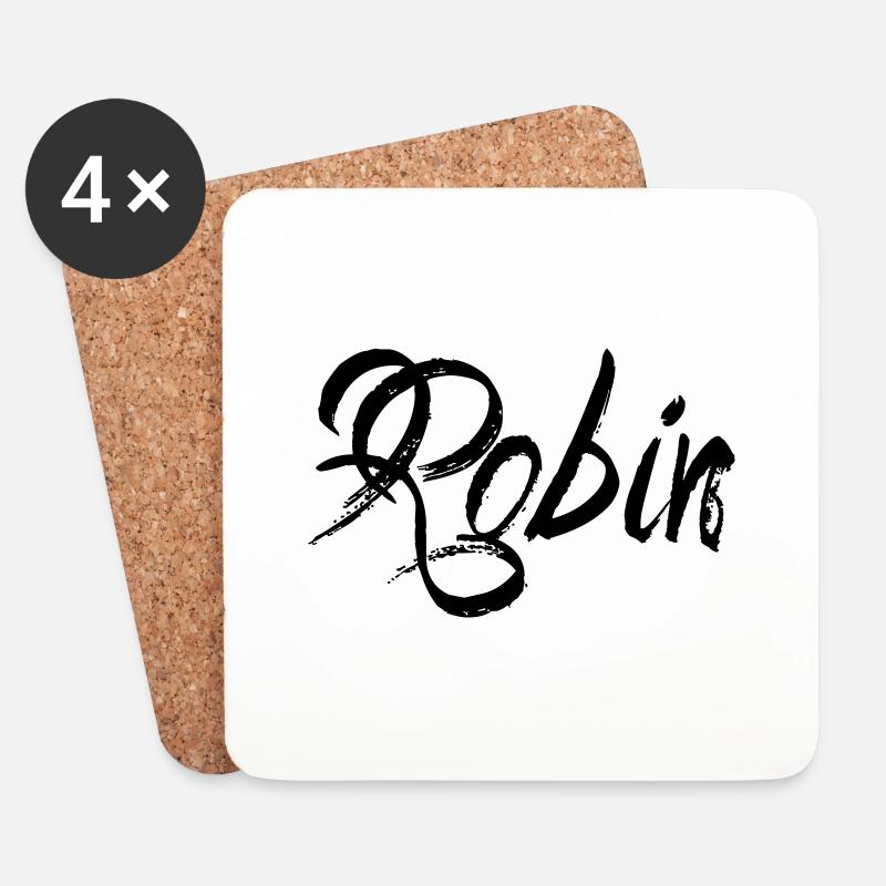 Robin - Untersetzer (4er-Set) - Weiß