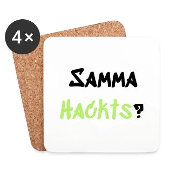 Samma Hackts - Untersetzer (4er-Set) - Weiß - Vorne