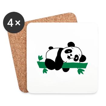 Lazy panda - Coasters (set of 4) - white - Front
