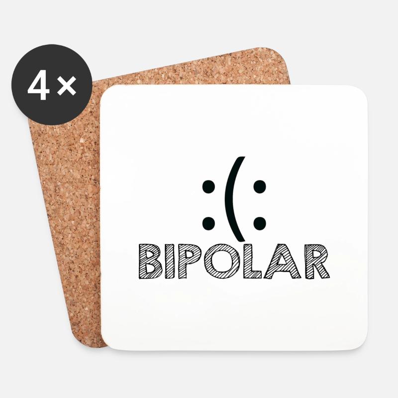bipolar - Untersetzer (4er-Set) - Weiß