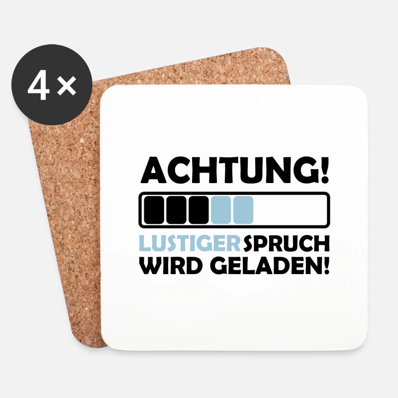 lustiger spruch - Untersetzer (4er-Set) - Weiß