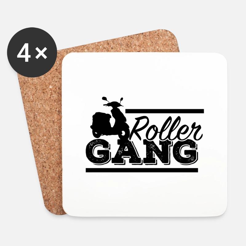 Roller Gang - Scooter - Untersetzer (4er-Set) - Weiß