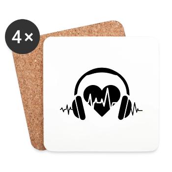 FMF - Celebrations with friends - Coasters (set of 4) - white - Front