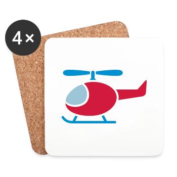 Helicopter Helicopter - Coasters (set of 4) - white - Front