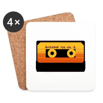 AWESOME MIX Vol. 2 - Untersetzer (4er-Set) - Weiß - Vorne