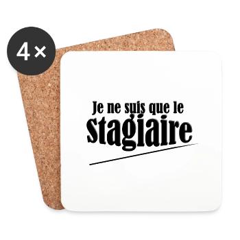 Le stagiaire - Dessous de verre (lot de 4) - blanc - Devant