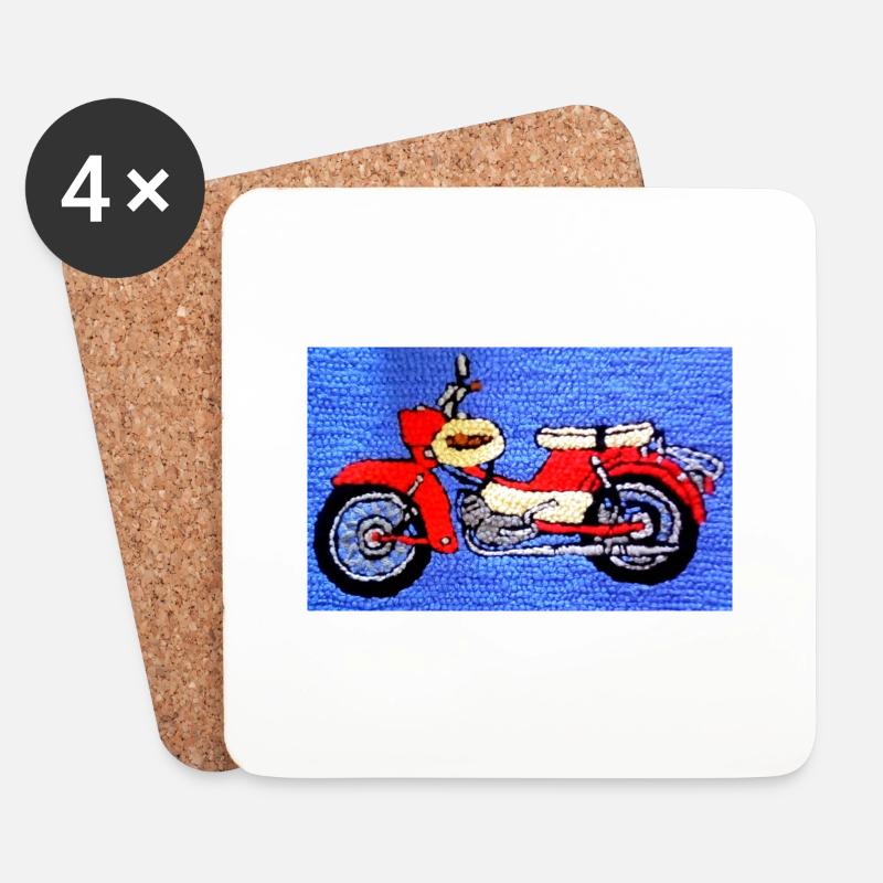 Kultmoped DDR - Untersetzer (4er-Set) - Weiß