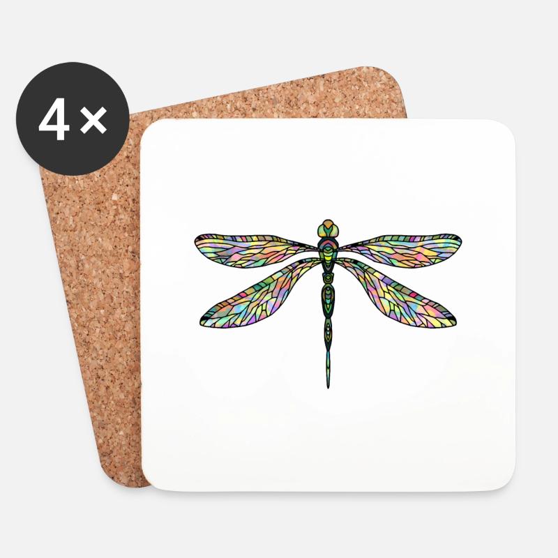 Libelle - Untersetzer (4er-Set) - Weiß