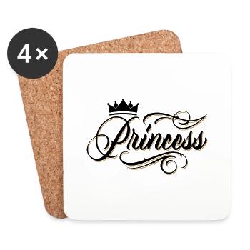 Princess - Coasters (set of 4) - white - Front