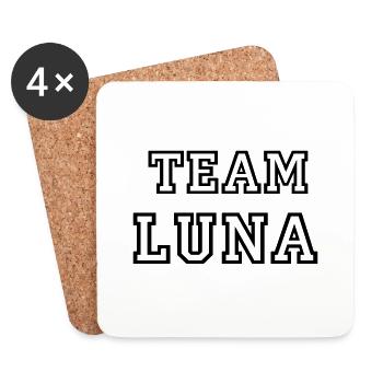 TEAM LUNA Dog Name TeamTricot - Coasters (set of 4) - white - Front