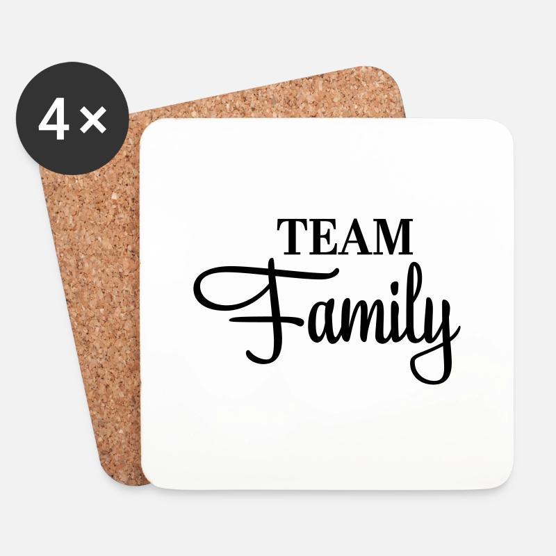 Team family - Untersetzer (4er-Set) - Weiß