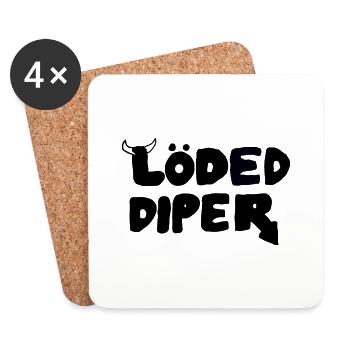 loded diper - Coasters (set of 4) - white - Front
