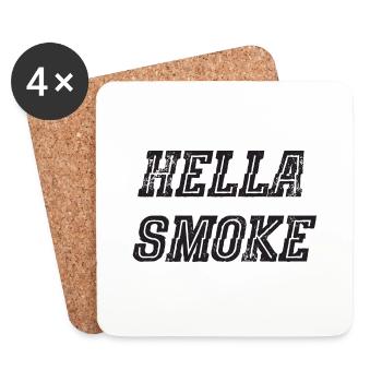 Weed Cannabis CBD Dicton - Dessous de verre (lot de 4) - blanc - Devant
