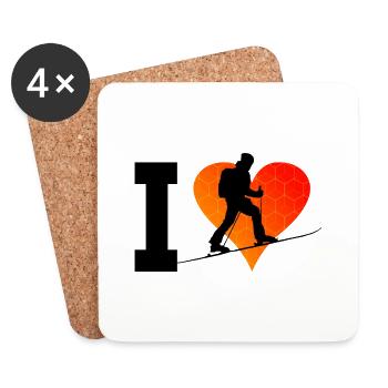 Ski Mountaineering Ski Touring Men's Ski Tour - Coasters (set of 4) - white - Front