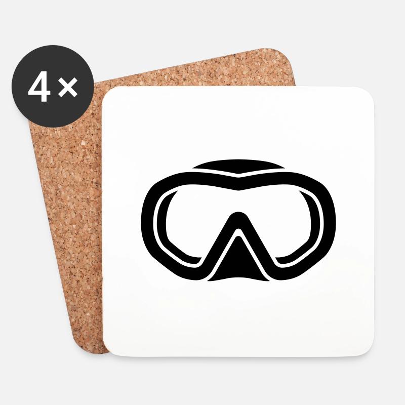 freediving logo - Coasters (set of 4) - white