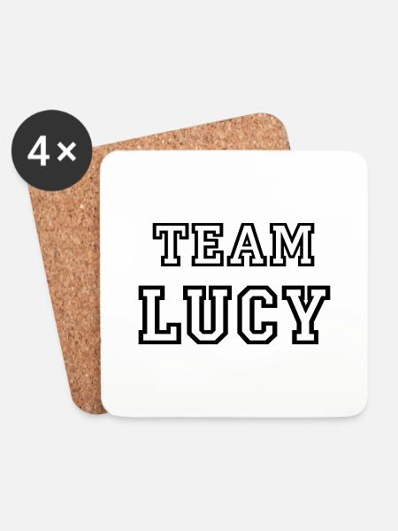 TEAM LUCY Dog Name TeamTricot - Coasters (set of 4) - white