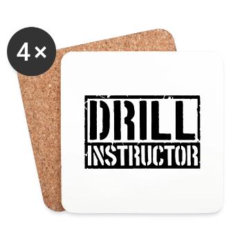 Drill Instructor Schild - Untersetzer (4er-Set) - Weiß - Vorne