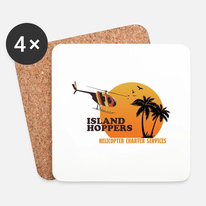 Island Hoppers - Untersetzer (4er-Set) - Weiß