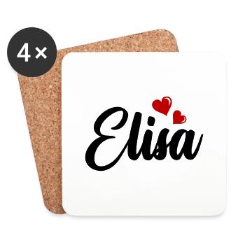 TEST ELISA - Dessous de verre (lot de 4) - blanc - Devant