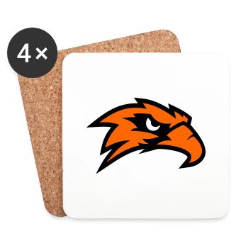 eagle head - Coasters (set of 4) - white - Front
