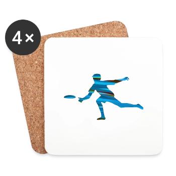 Frisbee, frisbee, sport,bunt,graffiti - Untersetzer (4er-Set) - Weiß - Vorne