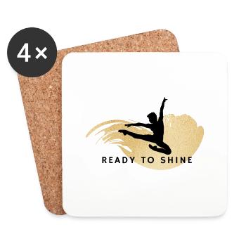 Ready To Shine · Tänzer · Gymnast - Untersetzer (4er-Set) - Weiß - Vorne