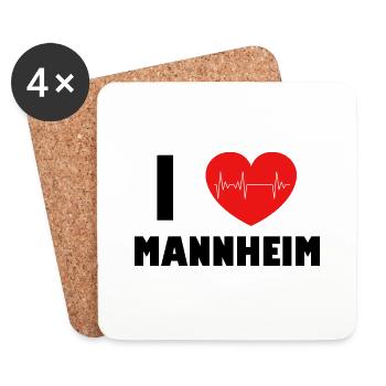 Mannheim Monnem - Coasters (set of 4) - white - Front