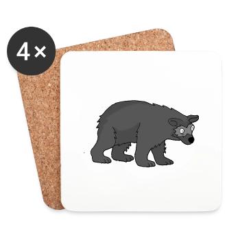Bear 1 - Coasters (set of 4) - white - Front