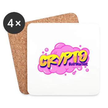 Crypto Bull Market - Coasters (set of 4) - white - Front