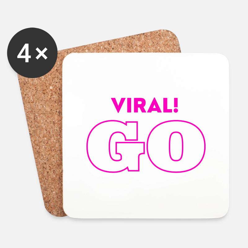 GO VIRAL! - Untersetzer (4er-Set) - Weiß
