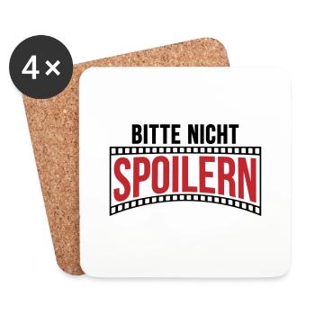 Farben änderbar | Bitte nicht Spoilern - Untersetzer (4er-Set) - Weiß - Vorne