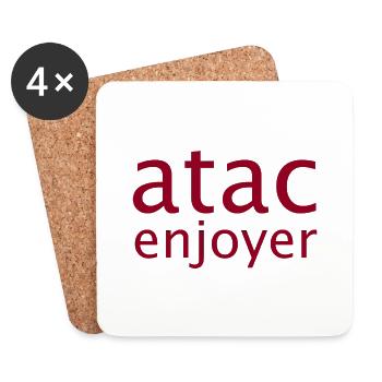 atac enjoyer - Dessous de verre (lot de 4) - blanc - Devant