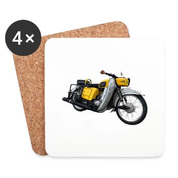 MZ ES 125 150 Motorrad - Untersetzer (4er-Set) - Weiß - Vorne