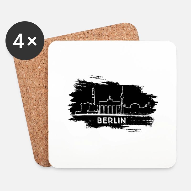 Berlin - Untersetzer (4er-Set) - Weiß