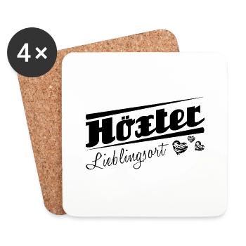 Höxter - Lieblingsort mit Stadtnamen - Untersetzer (4er-Set) - Weiß - Vorne